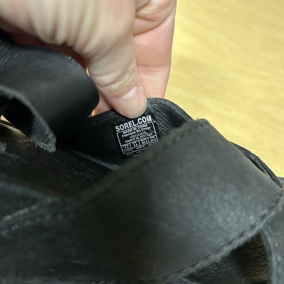 Sorel Joanie II Black Wedge Sandals NL2831-010 Womens Size 7.5 - Picture 9 of 9